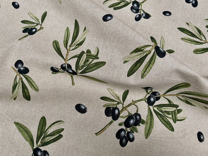 Olives Branch Tablecloth, Round Oval Rectangle Square, Handmade UK