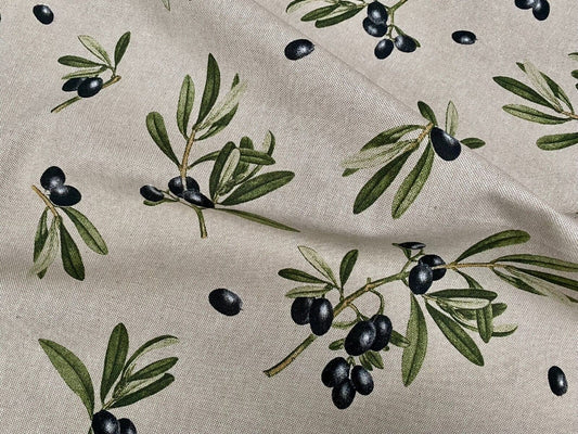 Olives Branch Tablecloth, Round Oval Rectangle Square, Handmade UK