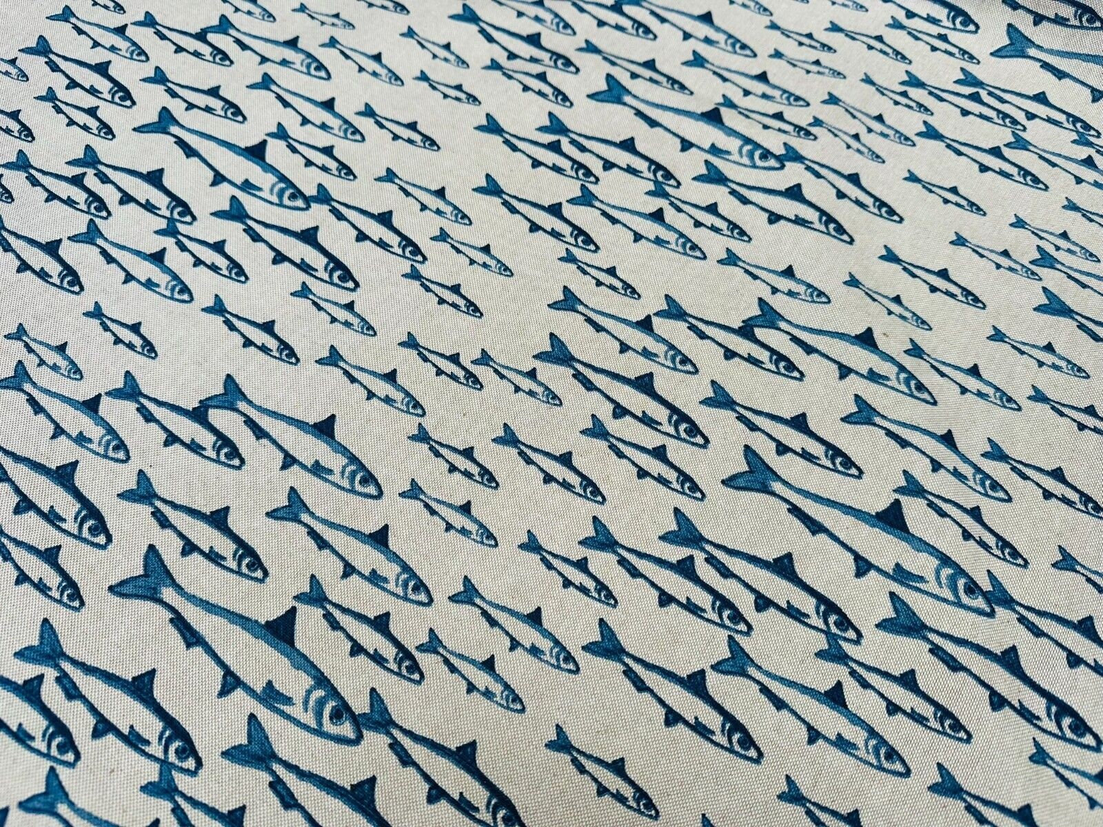 Sardine Fish Tablecloth , Nautical Marine Table Cloth , Round Oval Rectangle Square , Handmade UK