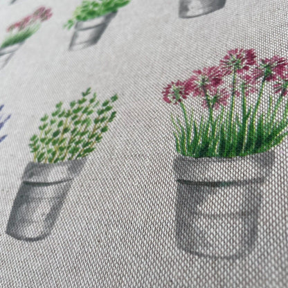 Flower Pots Tablecloth , Mother's Day Gift , Round Tablecloth , Oval Tablecloth , Rectangle Square Tablecloth UK