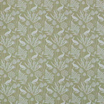 Kielder Hare Rabbit Sage Green Cushion Cover