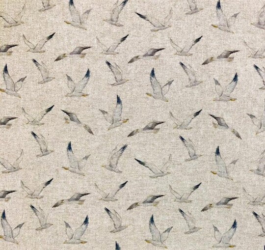 Coastal Seagulls Tablecloth , Linen Look Tablecloth , Round Tablecloth , Oval Tablecloth , Rectange Tablecloth