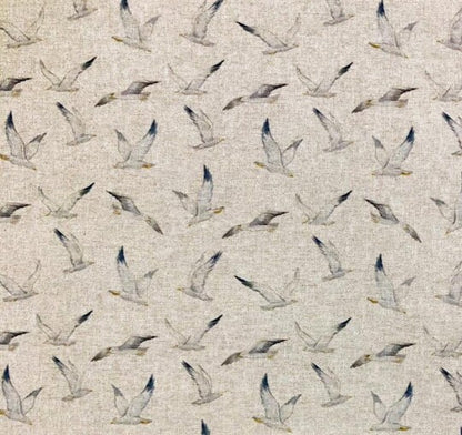 Coastal Seagulls Tablecloth , Linen Look Tablecloth , Round Tablecloth , Oval Tablecloth , Rectange Tablecloth