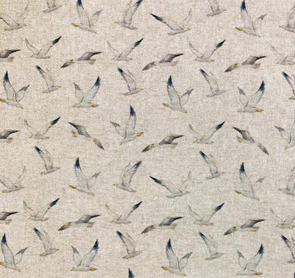 Coastal Seagulls Tablecloth , Linen Look Tablecloth , Round Tablecloth , Oval Tablecloth , Rectange Tablecloth