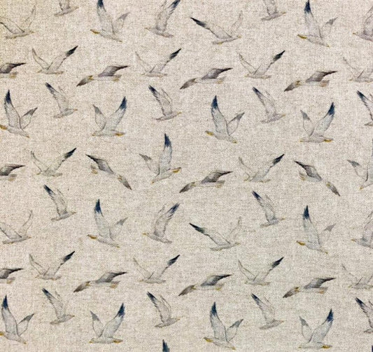Coastal Seagulls Tablecloth , Linen Look Tablecloth , Round Tablecloth , Oval Tablecloth , Rectange Tablecloth