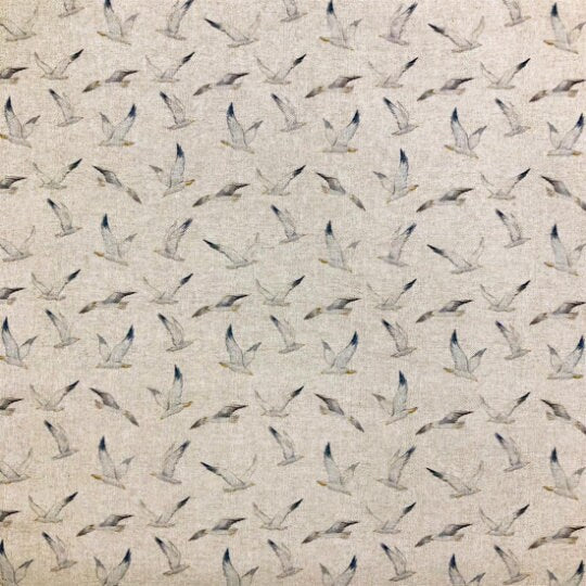 Coastal Seagulls Tablecloth , Linen Look Tablecloth , Round Tablecloth , Oval Tablecloth , Rectange Tablecloth