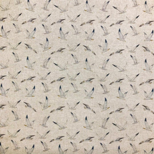 Coastal Seagulls Tablecloth , Linen Look Tablecloth , Round Tablecloth , Oval Tablecloth , Rectange Tablecloth