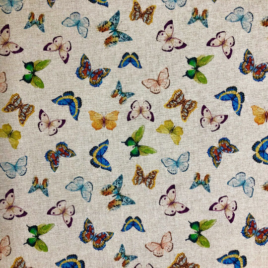 Butterfly Linen Look Tablecloth, Handmade in UK