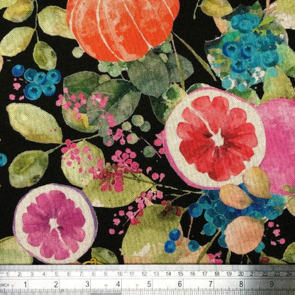 Fruitful Fruit Black Tablecloth , Round Tablecloth , Oval Tablecloth , Rectange Tablecloth