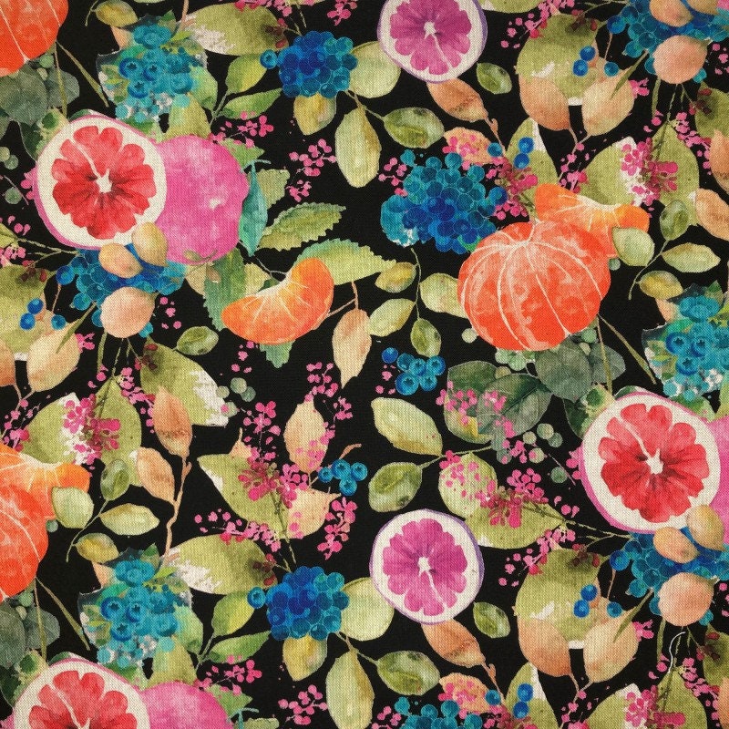 Fruitful Fruit Black Tablecloth , Round Tablecloth , Oval Tablecloth , Rectange Tablecloth
