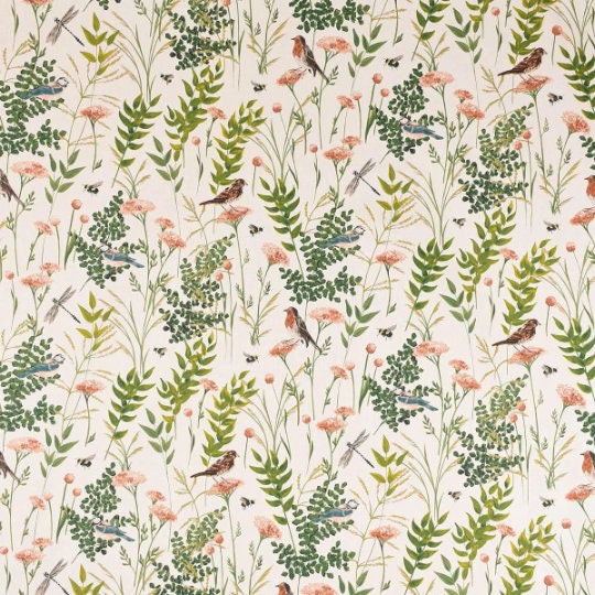 Gardenia Blush Garden Birds Dragonfly Bee Tablecloth , Round Tablecloth , Square Tablecloth , Rectangle Square Tablecloth UK