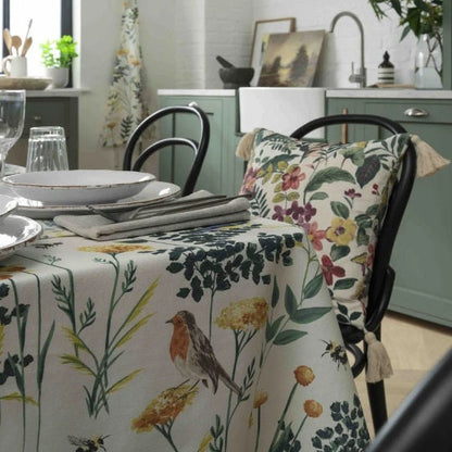 Gardenia Summer Garden Birds Dragonfly Bee Tablecloth , Round Tablecloth , Square Tablecloth , Rectangle Square Tablecloth UK
