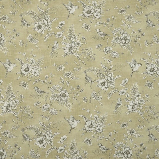 Finch Toile Bird Floral Flowers Tablecloth , Toile Tablecloth , Round Tablecloth , Square Tablecloth , Rectangle Square Tablecloth UK