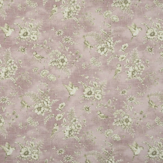 Finch Toile Bird Floral Flowers Tablecloth , Toile Tablecloth , Round Tablecloth , Square Tablecloth , Rectangle Square Tablecloth UK