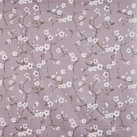 Japanese Cherry Blossom Tablecloth, Emi Heather Purple, 100% Cotton, Handmade in UK