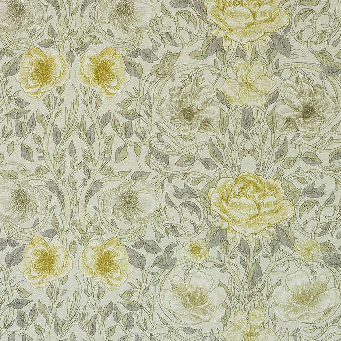 William Morris Ophelia Flowers Natural Yellow Tablecloth