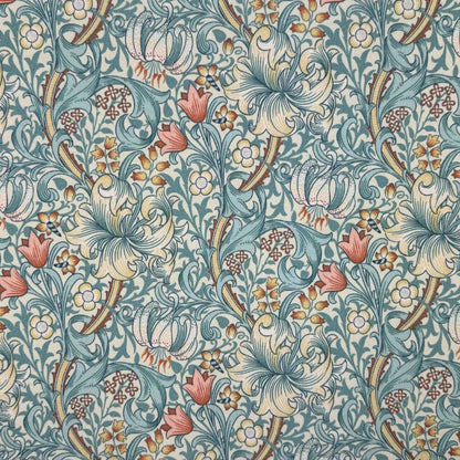 William Morris Coated Tablecloth Golden Lily, Water Resistant Outdoor, Round Oval Rectangle
