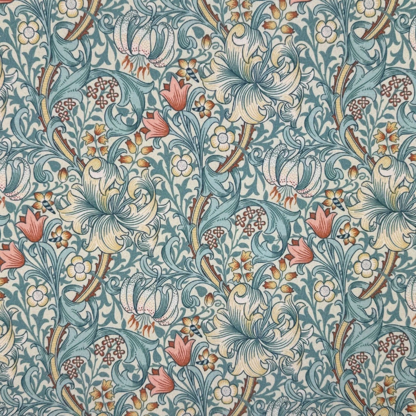 William Morris Coated Tablecloth Golden Lily, Water Resistant Outdoor, Round Oval Rectangle
