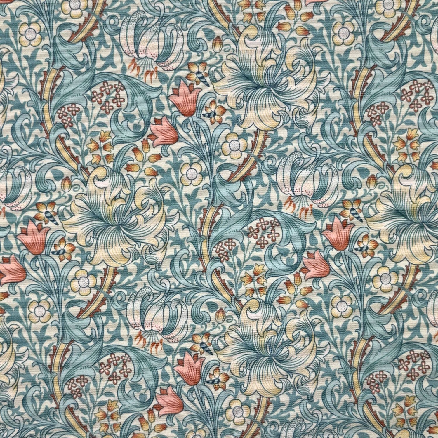 William Morris Coated Tablecloth Golden Lily, Water Resistant Outdoor, Round Oval Rectangle