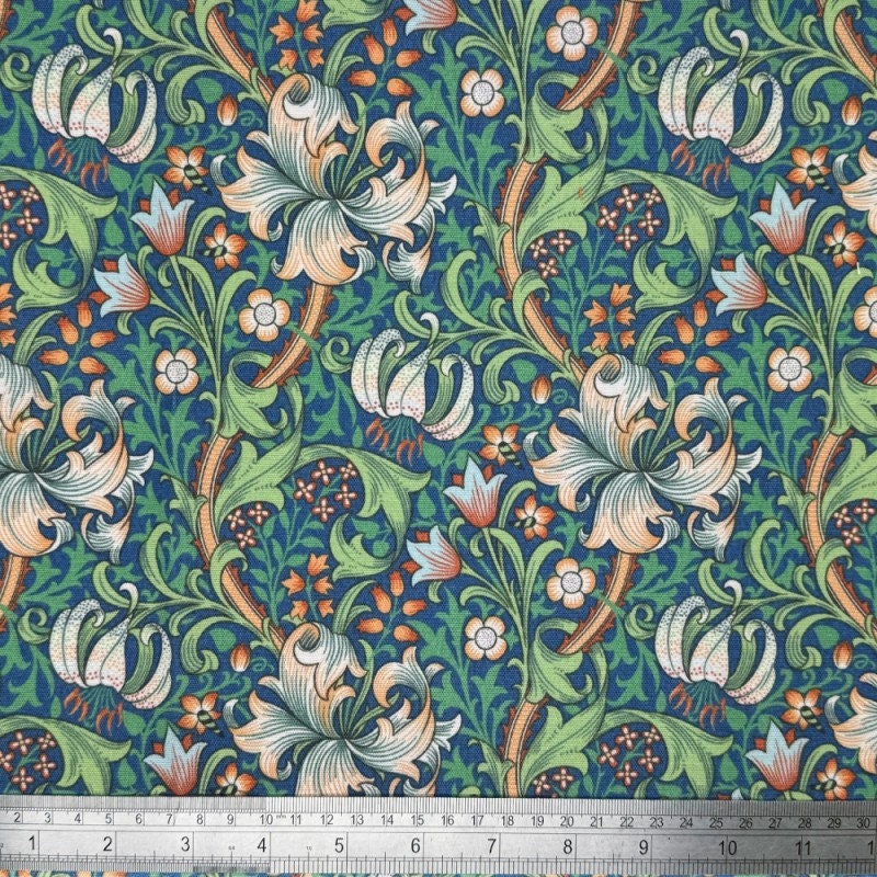 William Morris Golden Lily Coated Tablecloth , Water Resistant Tablecloths , Outdoor Tablecloth , Round Oval Rectangle Tablecloth