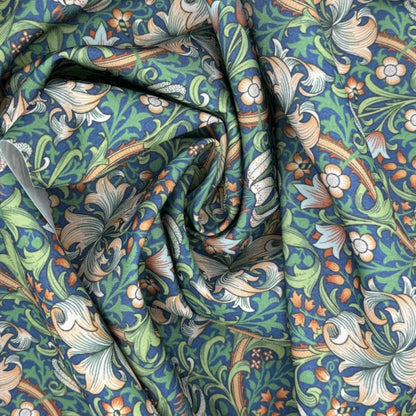 William Morris Golden Lily Coated Tablecloth , Water Resistant Tablecloths , Outdoor Tablecloth , Round Oval Rectangle Tablecloth