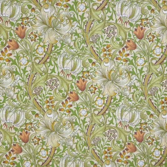 William Morris Golden Lily Coated Tablecloth , Water Resistant Tablecloths , Outdoor Tablecloth , Round Oval Rectangle Tablecloth