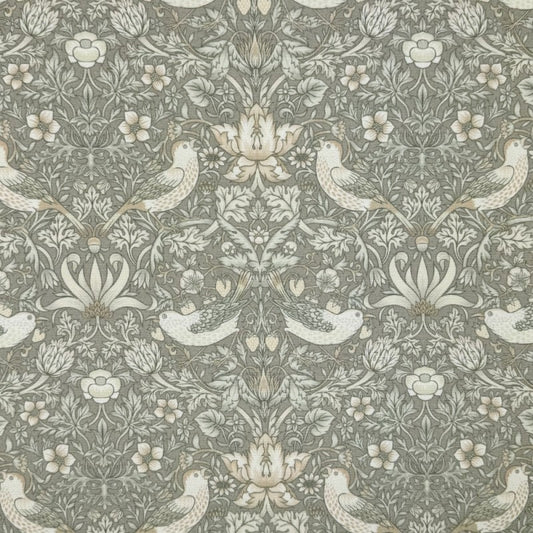 William Morris Coated Tablecloth Strawberry Thief Natural , Water Resistant Tablecloths , Outdoor Tablecloth , Round Oval Tablecloth