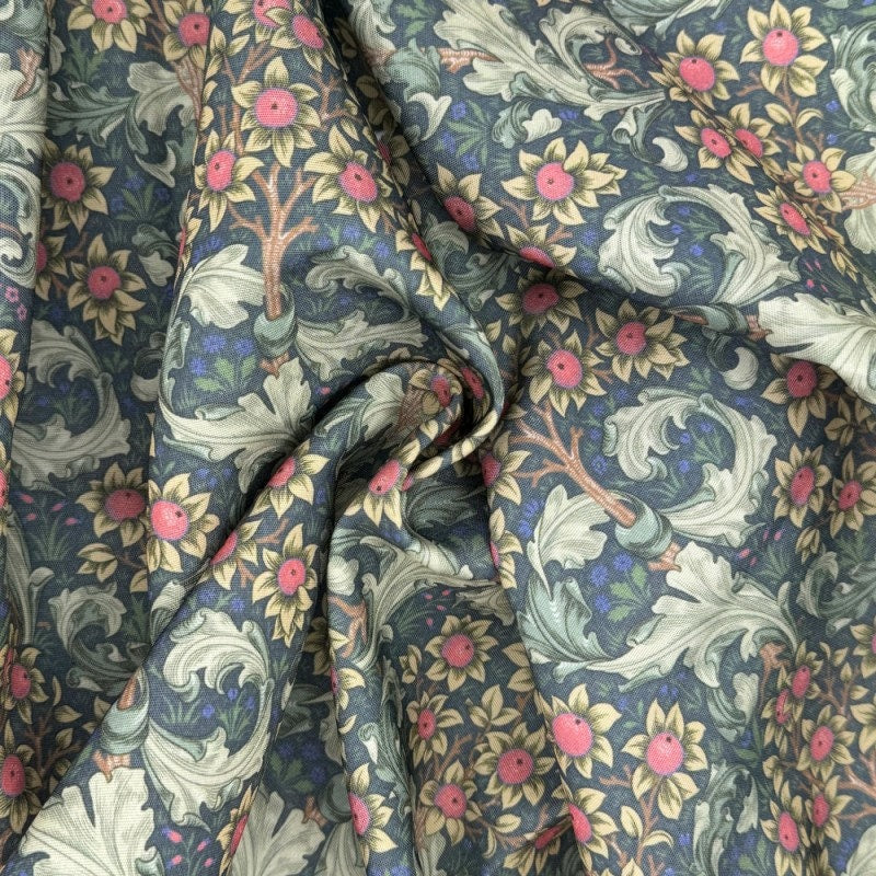 Oval William Morris Coated Tablecloth Orchid , Water Resistant Tablecloths , Outdoor Tablecloth , Round Oval Rectangle Tablecloth