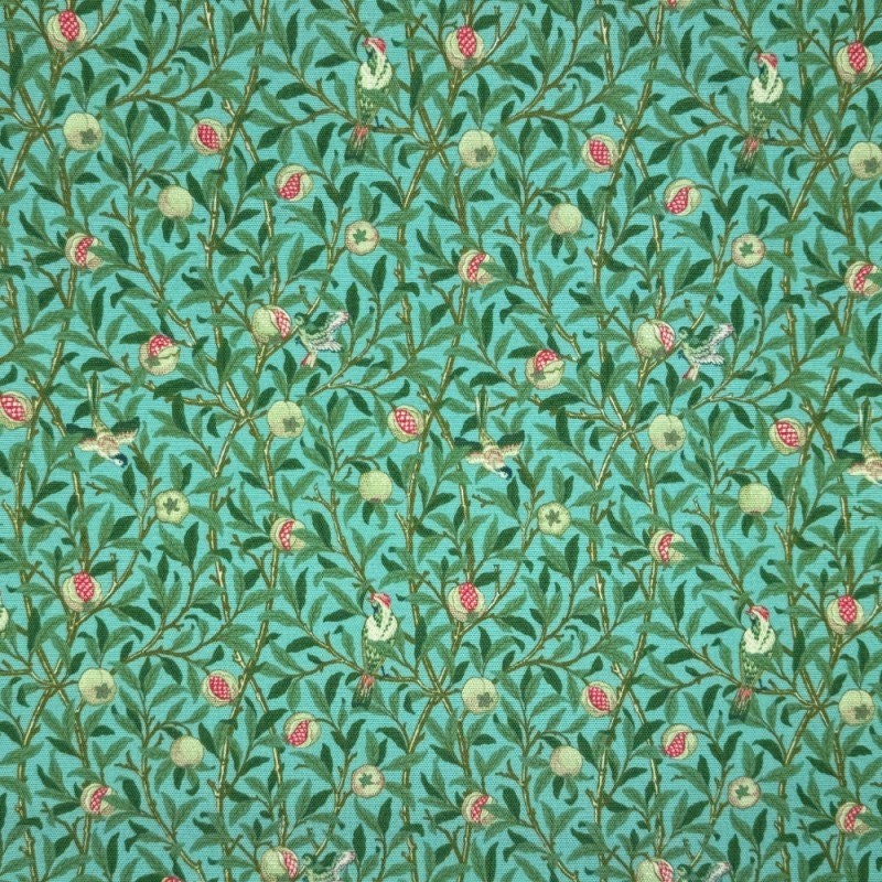 William Morris Coated Tablecloth Birds & Pomegranate , Water Resistant Tablecloths , Outdoor Tablecloth , Round Oval Rectangle Tablecloth
