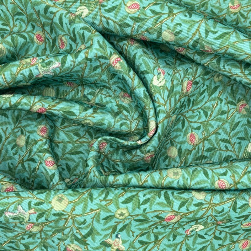 William Morris Coated Tablecloth Birds & Pomegranate , Water Resistant Tablecloths , Outdoor Tablecloth , Round Oval Rectangle Tablecloth