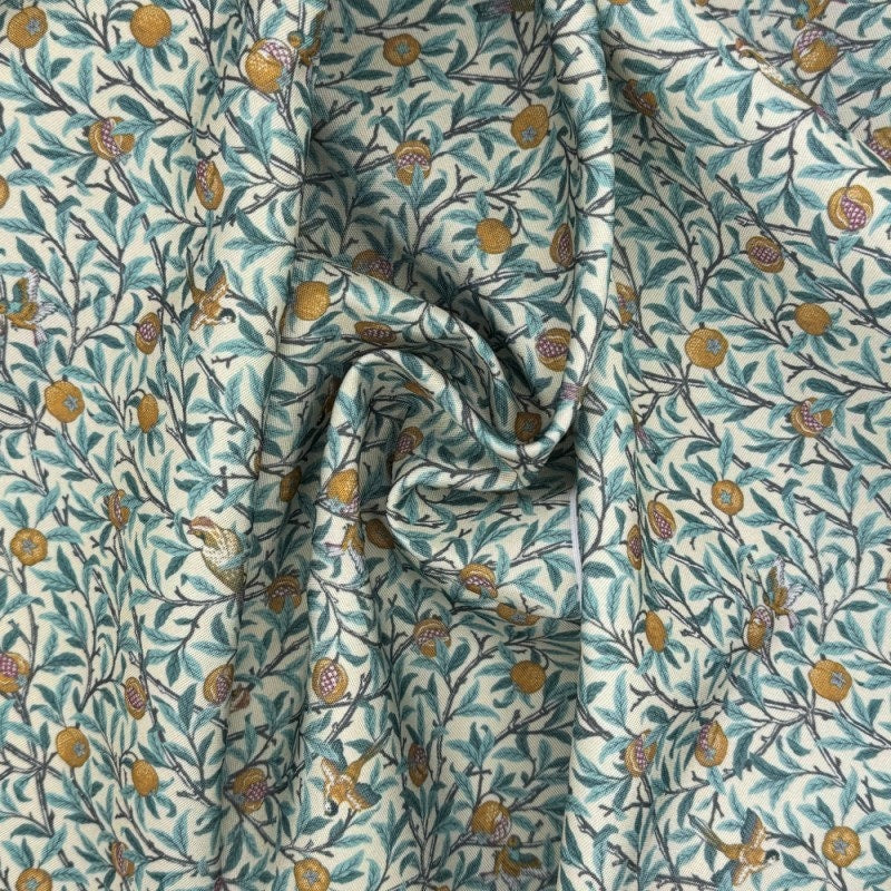 William Morris Coated Tablecloth Birds & Pomegranate , Water Resistant Tablecloths , Outdoor Tablecloth , Round Oval Rectangle Tablecloth