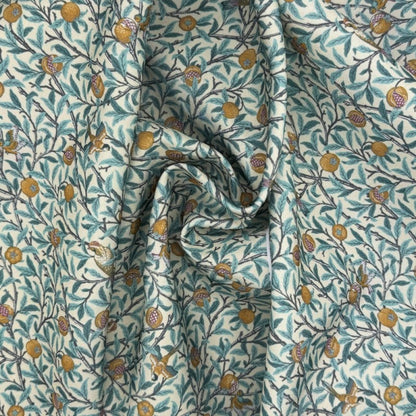 William Morris Coated Tablecloth Birds & Pomegranate , Water Resistant Tablecloths , Outdoor Tablecloth , Round Oval Rectangle Tablecloth