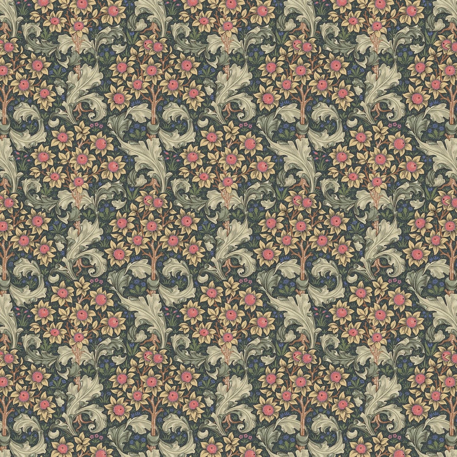William Morris Orchid Cotton Tablecloth: Handmade Floral Table Linen