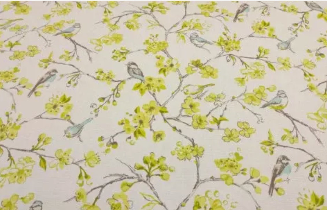 Floral Blossom Cushion Cover , Bird Citrus Cushion Cover , Throw Pillow , Scatter Cushions , Cushion Cover UK