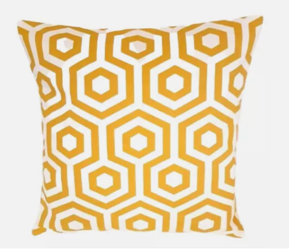 Yellow Ochre Geometric Cushion Cover , Throw Pillow , Scatter Cushions , Cushion Cover UK