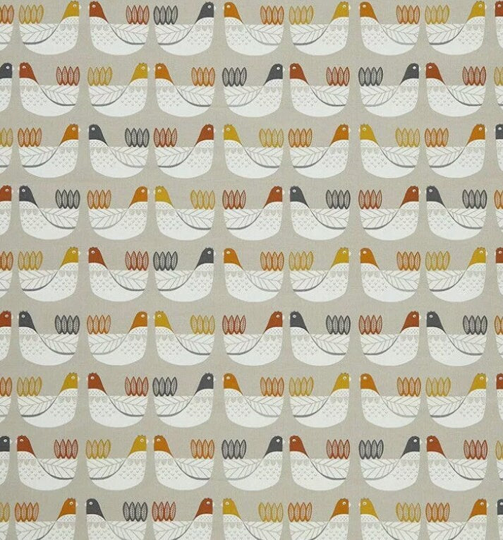 Tangerine Cluck Cluck Tablecloth , Hens Cotton Table Cloth , Round Oval Rectangle