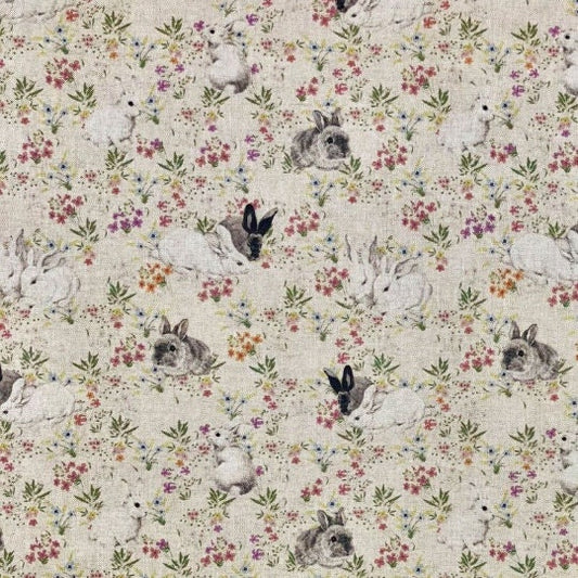 Bunny Rabbits Tablecloth , Easter Tablecloth , Floral Tablecloth , Tablecloth UK , Oval Tablecloth