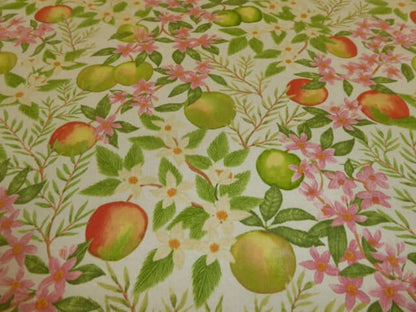 Apples Fruit Tablecloth , Blossom Floral Flowers Tablecloth , Round Tablecloth , Square Tablecloth , Rectangle Square Tablecloth UK