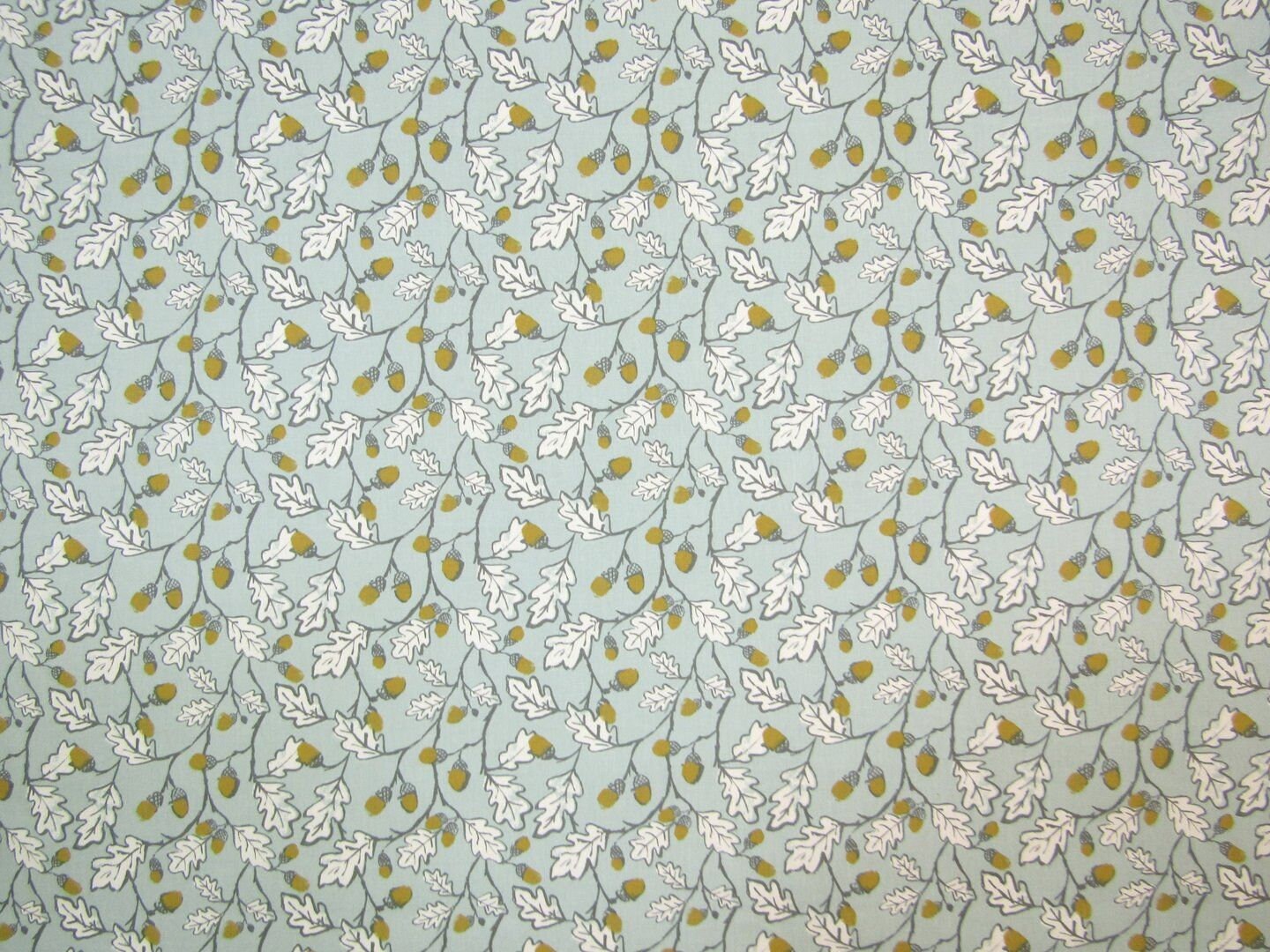 Acorn Trail Duckegg Blue Tablecloth: Cotton Linen Look, Handmade UK