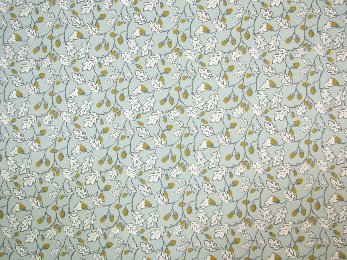 Acorn Trail Duckegg Blue Tablecloth: Cotton Linen Look, Handmade UK