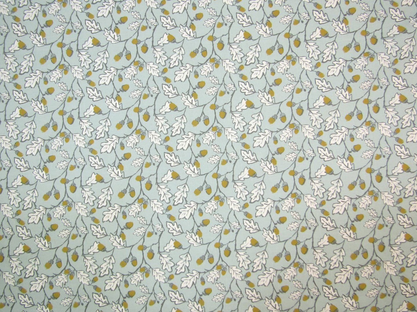 Acorn Trail Duckegg Blue Tablecloth: Cotton Linen Look, Handmade UK