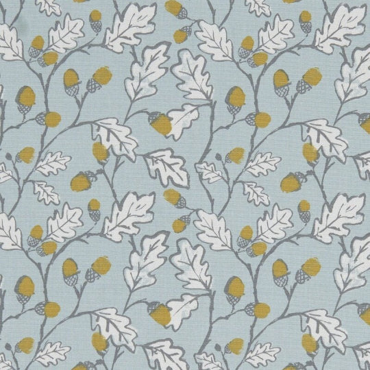 Acorn Trail Duckegg Blue Tablecloth: Cotton Linen Look, Handmade UK