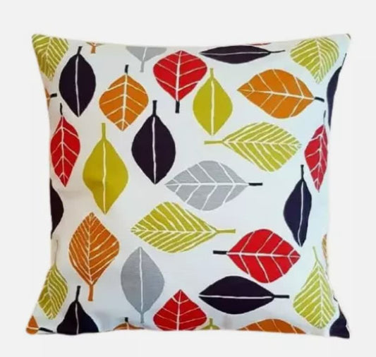 Fall Leaf Cushion Cover , Cushion Cover Tutti Fruiti Red Orange , Throw Pillow , Scatter Cushions , Cushion Cover UK