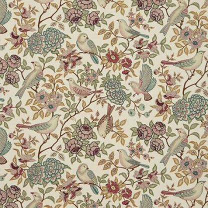 Heritage Floral Bird Fern Beige Tablecloth , Round Oval Tablecloth , Square Tablecloth , Tablecloth UK