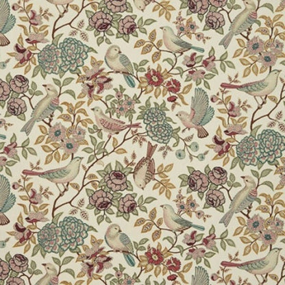Heritage Floral Bird Fern Beige Tablecloth , Round Oval Tablecloth , Square Tablecloth , Tablecloth UK