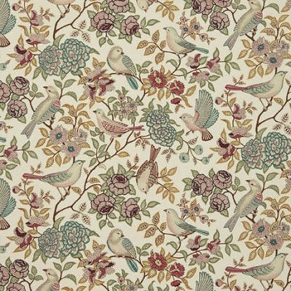 Heritage Floral Bird Fern Beige Tablecloth , Round Oval Tablecloth , Square Tablecloth , Tablecloth UK