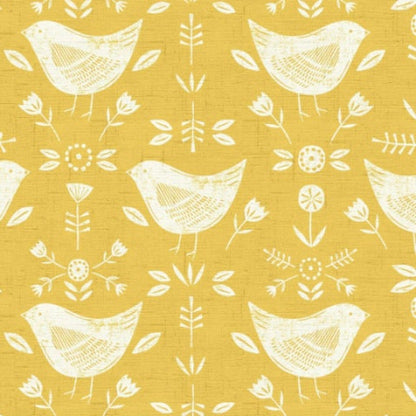 Oval Scandi Birds Tablecloth , Fryetts Narvik Birds Tablecloth , Round Oval Tablecloth , Rectangle Tablecloth , Orange Tablecloth