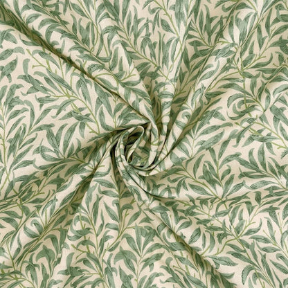 William Morris Willow Bough Tablecloth: Duckegg Cotton, Handmade in UK
