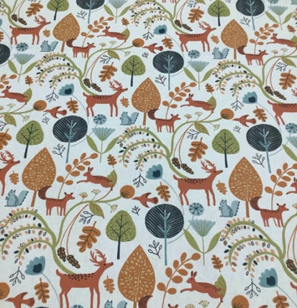 Scandi Woodland Animals Tablecloth , Stag Hare Tablecloth , Round Tablecloth , Oval Tablecloth , Rectangle Tablecloth