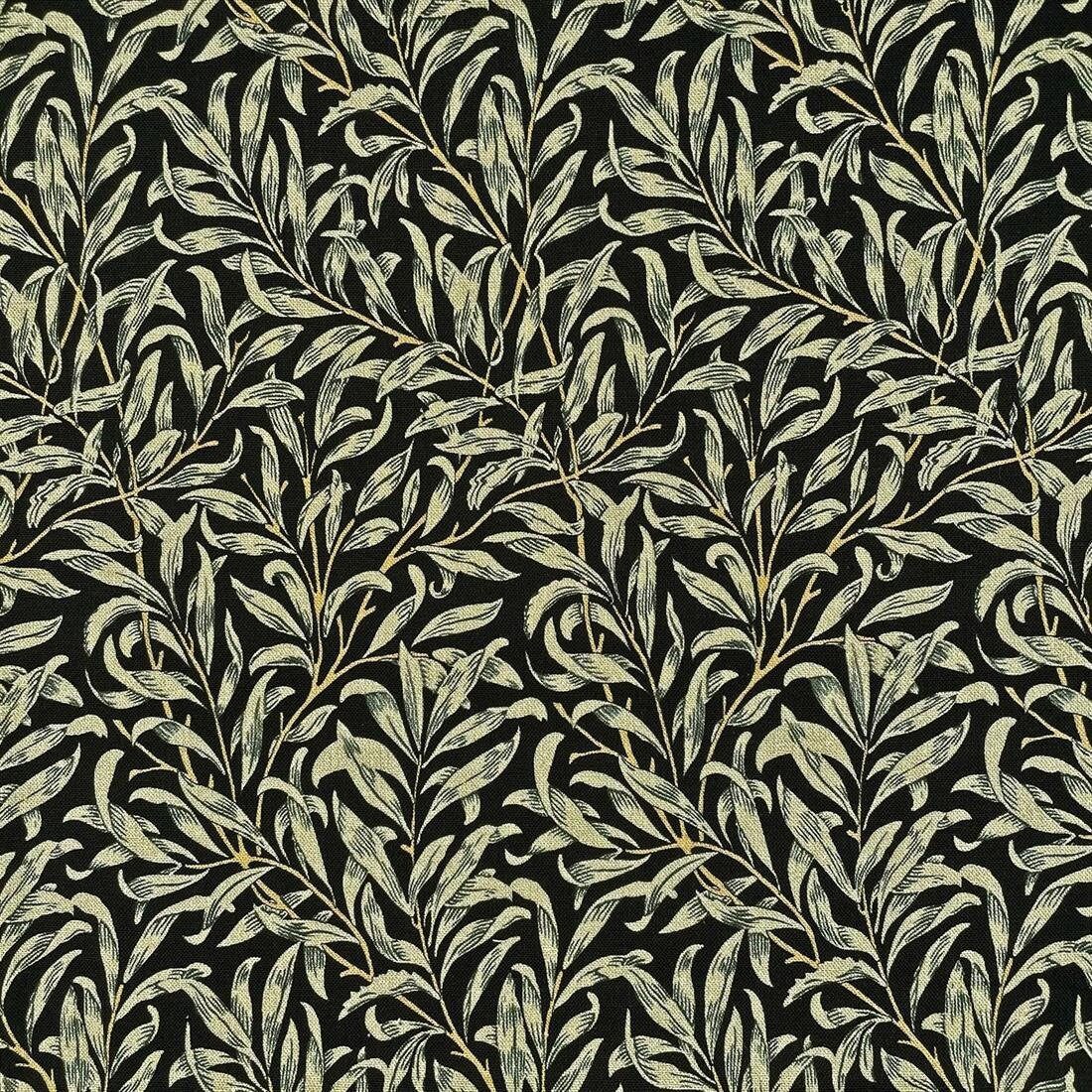William Morris Willow Bough Tablecloth, Ebony Black, Handmade in UK